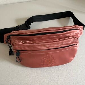 Kipling Yasemina XL Waist Bag in Satin Rust pink